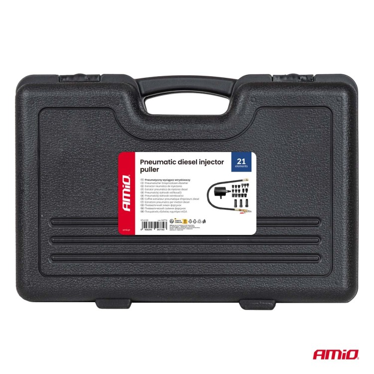 Amio – Πνευματικός Εξολκέας Μπεκ Diesel Heavy Duty σε Βαλιτσάκι για Αφαίρεση με Υψηλή Δύναμη & Ασφαλή Χρήση – Σετ 21 Τεμ. (04774/AM) Amio – Πνευματικός Εξολκέας Μπεκ Diesel Heavy Duty σε Βαλιτσάκι για Αφαίρεση με Υψηλή Δύναμη & Ασφαλή Χρήση – Σετ 21 Τεμ. (04774/AM)