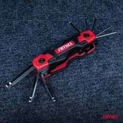 Amio – Πτυσσόμενα Κλειδιά Allen Imbus CR-V 1.5-8mm Πολυεργαλείο Heavy Duty για Σταθερή Εφαρμογή στη Βίδα & Καθημερινή Χρήση – 1 Τεμ. (04788/AM)