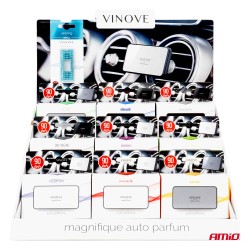 Amio – Χαρτινό Ράφι Display με 18 Αρωματικά Αυτοκινήτου VINOVE για Φρεσκάδα & Καθημερινή Χρήση – Σετ 18 Τεμ. (V0000/AM)