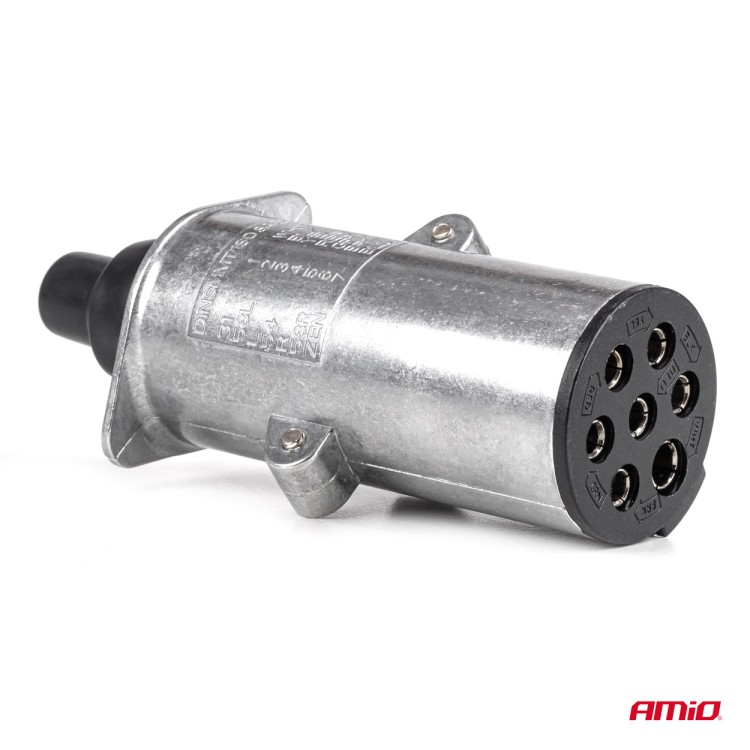 Amio – Πρίζα Κοτσαδόρου 24V 7PIN Type N Αλουμινίου Heavy Duty για Ασφαλή Σύνδεση & Καθημερινή Χρήση – 1 Τεμ. (04790/AM)