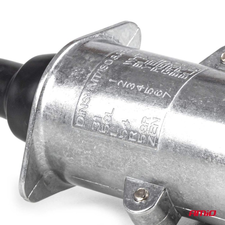 Amio – Πρίζα Κοτσαδόρου 24V 7PIN Type N Αλουμινίου Heavy Duty για Ασφαλή Σύνδεση & Καθημερινή Χρήση – 1 Τεμ. (04790/AM)