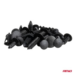 Amio – Κλιπς Ταπετσαρίας Αυτοκινήτου Σετ 146 Τεμ. για Σταθερή Τοποθέτηση & Επισκευή Πλαστικών – 1 Σετ (04735/AM)