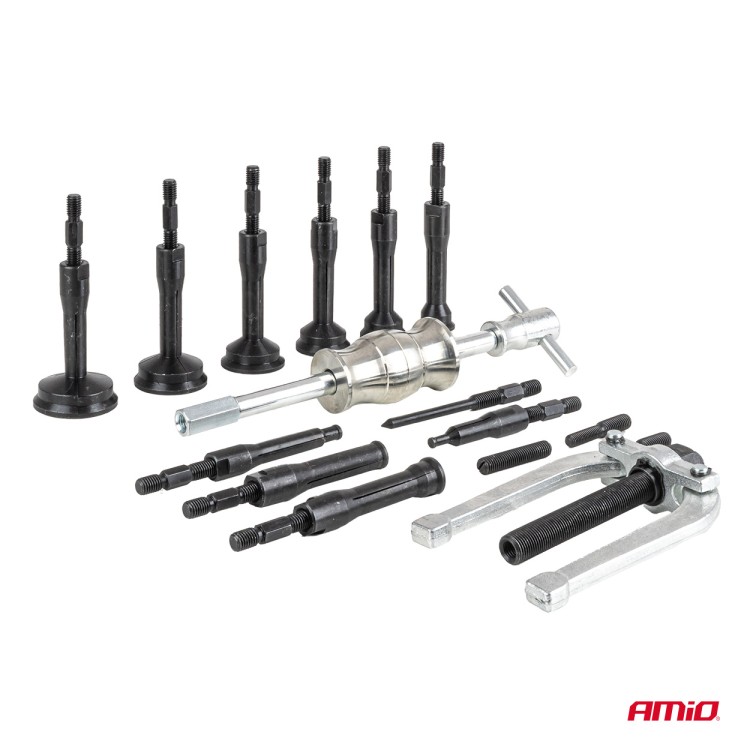 Amio – Σφυρί Κρούσης με Εξολκέα Ρουλεμάν 8-58mm Heavy Duty Dual Mode σε Βαλιτσάκι για Αφαίρεση με Υψηλή Δύναμη & Ασφαλή Χρήση – Σετ 16 Τεμ. (04758/AM) Amio – Σφυρί Κρούσης με Εξολκέα Ρουλεμάν 8-58mm Heavy Duty Dual Mode σε Βαλιτσάκι για Αφαίρεση με Υψηλή Δύναμη & Ασφαλή Χρήση – Σετ 16 Τεμ. (04758/AM)