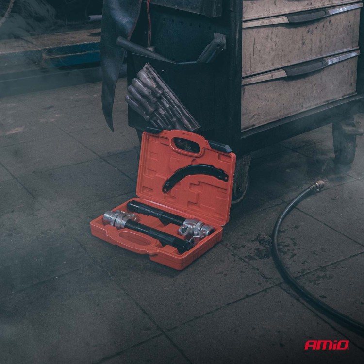 Amio – Συμπιεστής Ελατηρίων Αμορτισέρ 23-280mm με Βάση Ασφαλείας Heavy Duty για Ασφαλή Εγκατάσταση & Σταθερή Τοποθέτηση – Σετ 3 Τεμ. (04763/AM)