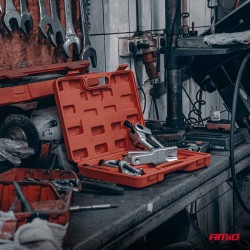 Amio – Σετ Εξολκέα Σφαιρικών Αρθρώσεων & Ακρόμπαρων Τιμονιού 5 Τύπων Heavy Duty σε Βαλιτσάκι για Αφαίρεση με Υψηλή Δύναμη & Ασφαλή Χρήση – 5 Τεμ. (04767/AM) Amio – Σετ Εξολκέα Σφαιρικών Αρθρώσεων & Ακρόμπαρων Τιμονιού 5 Τύπων Heavy Duty σε Βαλιτσάκι για Αφαίρεση με Υψηλή Δύναμη & Ασφαλή Χρήση – 5 Τεμ. (04767/AM)