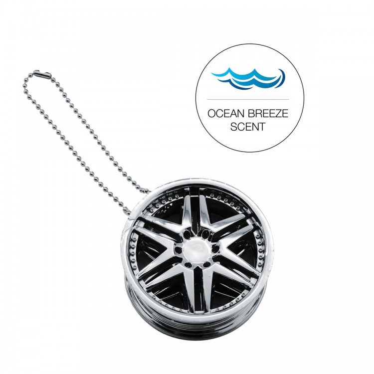 ΑΡΩΜΑΤΙΚΟ ΚΡΕΜΑΣΤΟ ΣΕ ΣΧΗΜΑ ΖΑΝΤΑΣ CHROME WHEEL OCEAN BREEZE 6cm SIMONI RACING - 1 TEM. ΑΡΩΜΑΤΙΚΟ ΚΡΕΜΑΣΤΟ ΣΕ ΣΧΗΜΑ ΖΑΝΤΑΣ CHROME WHEEL OCEAN BREEZE 6cm SIMONI RACING - 1 TEM.