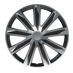 Lampa - Σετ Τάσια Αυτοκινήτου 14’’ Raze Silver/Black από υλικό ABS σε Ασημί με Μαύρο Χρώμα - 4 TEM (L3149.1)