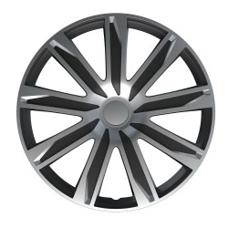 Lampa - Σετ Τάσια Αυτοκινήτου 15’’ Raze Silver/Black από υλικό ABS σε Ασημί με Μαύρο Χρώμα - 4 TEM (L3149.2)