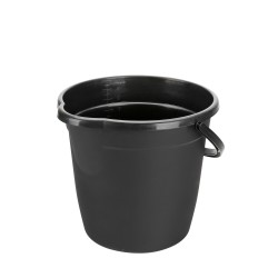 ΚΟΥΒΑΣ ΠΛΑΣΤΙΚΟΣ ΜΕ ΧΕΡΟΥΛΙ BUCKY 10L ΜΑΥΡΟΣ LAMPA - 1 ΤΕΜ.