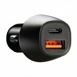 Lampa Φορτιστής Αναπτήρα με 2 Θύρες USB (Type-A + Type-C) 12/24V 18W Ultra Fast Charger - 1 τεμ. (L3871.8/T)