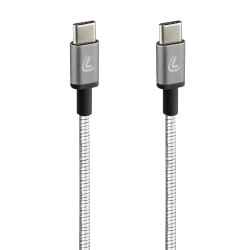 ΚΑΛΩΔΙΟ ΦΟΡΤΙΣΗΣ/ΜΕΤΑΦΟΡΑΣ ΔΕΔΟΜΕΝΩΝ USB TYPE C>USB TYPE C  IRON 2.0 3000mA/60W ΑΣΗΜΙ 100cm LAMPA - 1 ΤΕΜ.