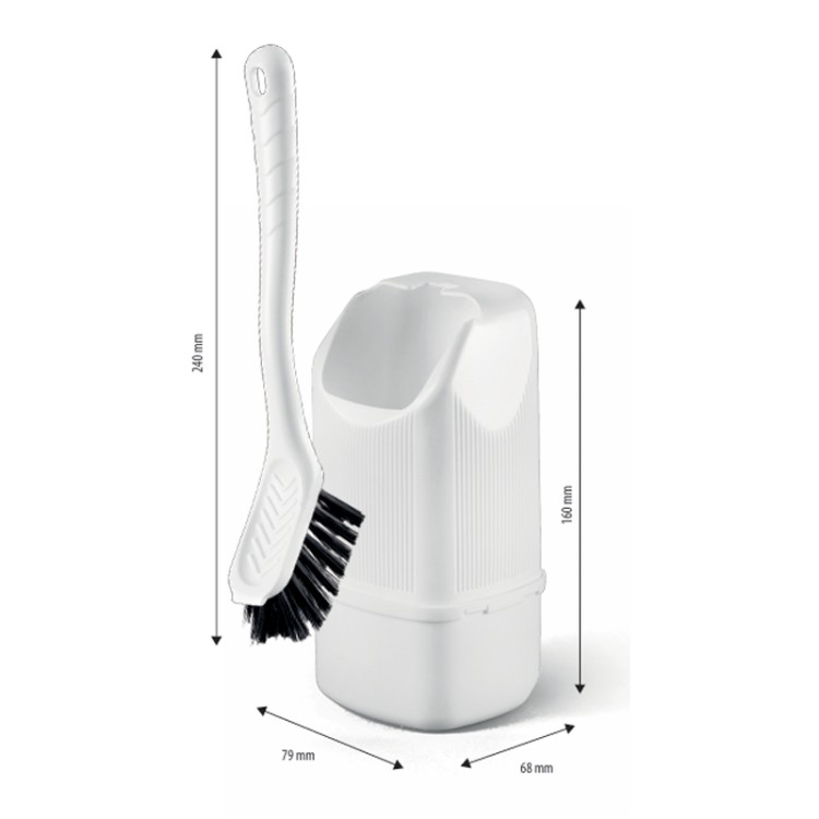 Lampa - Πιγκάλ Καθαρισμού Λεκάνης Πλαστικό Toilet Brush σε Λευκό Χρώμα με Διαστάσεις 79x68x160 mm - 1 Τεμ. (L4070.5) Lampa - Πιγκάλ Καθαρισμού Λεκάνης Πλαστικό Toilet Brush σε Λευκό Χρώμα με Διαστάσεις 79x68x160 mm - 1 Τεμ. (L4070.5)
