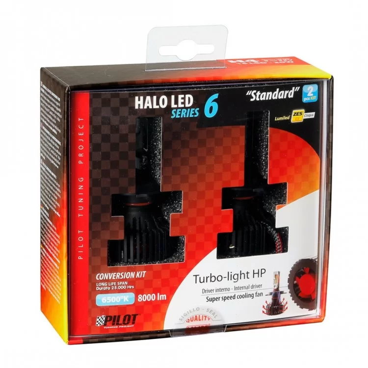 H4 9-32V 6.500K 8.000lm 60W P43t HALO LED SERIE 6 STANDARD 16LED ZES 2ΤΕΜ. LED KIT H4 9-32V 6.500K 8.000lm 60W P43t HALO LED SERIE 6 STANDARD 16LED ZES 2ΤΕΜ. LED KIT