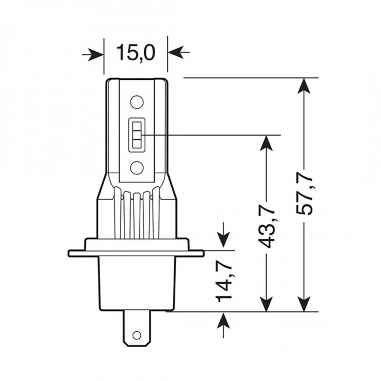 H7 12/24V PX26d 6.500K 3.000lm 15W 6LED SEOUL CSP-Y19chips HALO LED SERIE 11 PLUG ΚΑΙ BRITE 2ΤΕΜ.