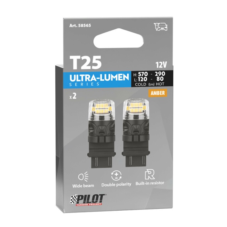P27/7W 12V W2,5x16q 570/120lm+290/80lm ΠΟΡΤΟΚΑΛΙ ΦΩΣ LED CAN-BUS ULTRA-LUMEN SERIES 2ΤΕΜ. P27/7W 12V W2,5x16q 570/120lm+290/80lm ΠΟΡΤΟΚΑΛΙ ΦΩΣ LED CAN-BUS ULTRA-LUMEN SERIES 2ΤΕΜ.