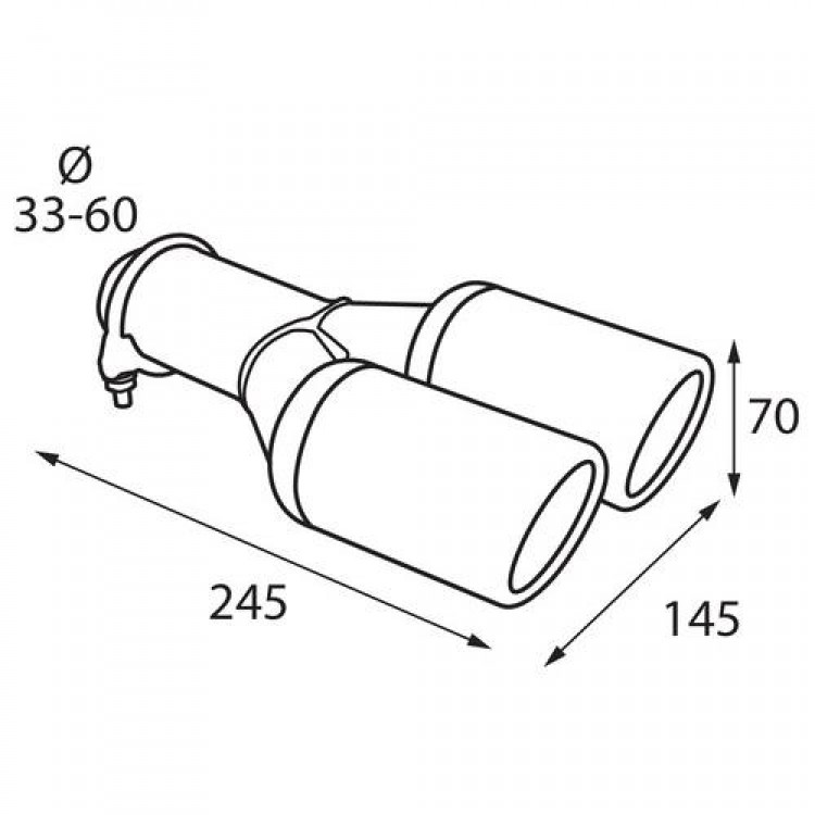 ΑΚΡΟ ΕΞΑΤΜΙΣΗΣ TS-43 Φ 33-60mm - ΔΙΠΛΗ ΑΠΟΛΗΞΗ ΑΚΡΟ ΕΞΑΤΜΙΣΗΣ TS-43 Φ 33-60mm - ΔΙΠΛΗ ΑΠΟΛΗΞΗ