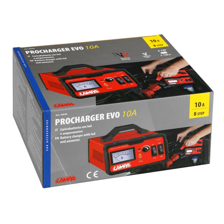 ΦΟΡΤΙΣΤΗΣ ΜΠΑΤΑΡΙΑΣ PROCHARGER EVO 8STEP 6/12V 0-10A 5>120Ah LED ΜΕ ΑΜΠΕΡΟΜΕΤΡΟ LAMPA - 1 ΤΕΜ. ΦΟΡΤΙΣΤΗΣ ΜΠΑΤΑΡΙΑΣ PROCHARGER EVO 8STEP 6/12V 0-10A 5>120Ah LED ΜΕ ΑΜΠΕΡΟΜΕΤΡΟ LAMPA - 1 ΤΕΜ.