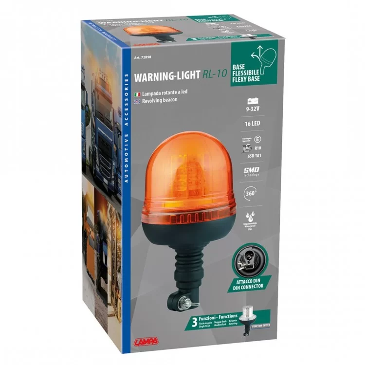 ΦΑΡΟΣ ΠΕΡΙΣΤΡΕΦΟΜΕΝΟΣ 16LED RL-10 9-32V 3 ΛΕΙΤΟΥΡΓΙΩΝ ΒΙΔΩΤΟΣ ΕΛΑΣΤΙΚΟΣ ΠΟΡΤΟΚΑΛΙ 130x221mm ΦΑΡΟΣ ΠΕΡΙΣΤΡΕΦΟΜΕΝΟΣ 16LED RL-10 9-32V 3 ΛΕΙΤΟΥΡΓΙΩΝ ΒΙΔΩΤΟΣ ΕΛΑΣΤΙΚΟΣ ΠΟΡΤΟΚΑΛΙ 130x221mm