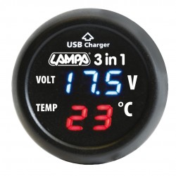 ΒΟΛΤΟΜΕΤΡΟ ΜΠΑΤΑΡΙΑΣ SMART-PLUG 3 in 1 12/24V 2,1A (ΜΕ ΘΕΡΜΟΜΕΤΡΟ ΚΑΙ ΘΥΡΑ USB) ΒΟΛΤΟΜΕΤΡΟ ΜΠΑΤΑΡΙΑΣ SMART-PLUG 3 in 1 12/24V 2,1A (ΜΕ ΘΕΡΜΟΜΕΤΡΟ ΚΑΙ ΘΥΡΑ USB)