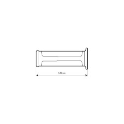 ΧΕΡΟΥΛΙΑ MOTO STYLE GRIP ΜΑΥΡΟ ΧΡΩΜΑ 22mm+25mm 12cm LAMPA - 2 τεμ.