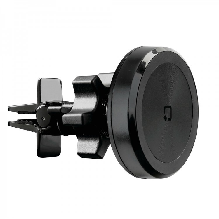 Μαγνητική Βάση Στήριξης Κινητού Mag Wireless Airvent της σειράς Optiline για Ίσιους Αεραγωγούς Αυτοκινήτου με δυνατότητα ασύρματης φόρτισης Max Power 15W, 15 μαγνήτες και 2 αυτοκόλλητα, μεταλλικά δακτυλίδια