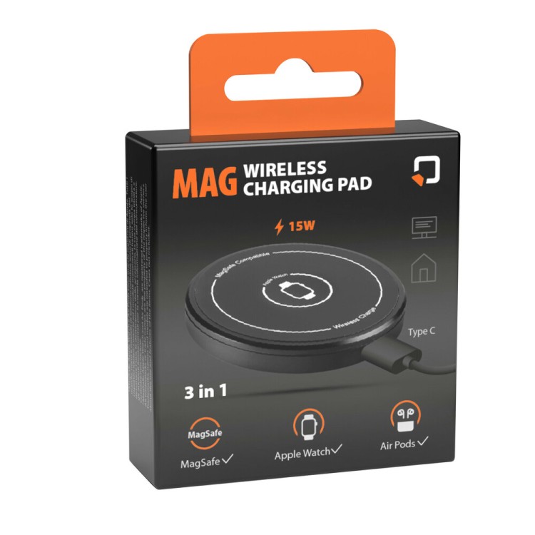 Μαγνητικός, Ασύρματος Φορτιστής Mag Wireless Charging Pad 3 in 1 της σειράς Optiline για Qi Ασύρματη φόρτιση συσκευών με θύρα USB Type C 15W, Καλώδιο 100 cm και MagSafe τεχνολογία Μαγνητικός, Ασύρματος Φορτιστής Mag Wireless Charging Pad 3 in 1 της σειράς Optiline για Qi Ασύρματη φόρτιση συσκευών με θύρα USB Type C 15W, Καλώδιο 100 cm και MagSafe τεχνολογία