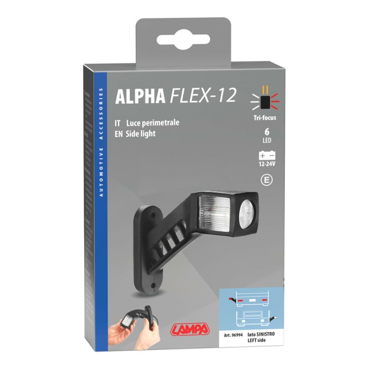 ΦΩΣ ΟΓΚΟΥ 12/24V ALPHA FLEX 12 ΜΕ 6 LED ΤΡΙΠΛΗΣ ΕΣΤΙΑΣΗΣ ΣΙΛΙΚΟΝΗΣ R148-R10 100x140mm ΑΡΙΣΤΕΡΟ 1ΤΕΜ.