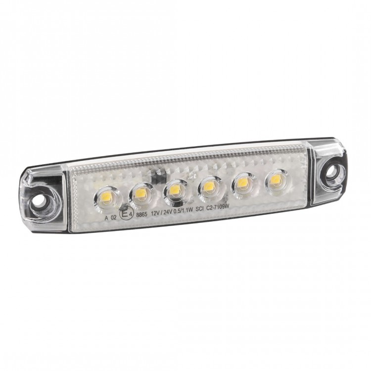 ΦΩΣ ΟΓΚΟΥ 6LED ΛΕΥΚΟ SMD 12/24V 96mm 20ΤΕΜ.