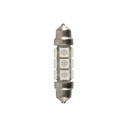 ΛΑΜΠΑΚΙ ΠΛΑΦΟΝΙΕΡΑΣ 24/28V 11x43mm 60lm 12xSMD LED ΠΟΡΤΟΚΑΛΙ ΔΙΠΛΗΣ ΠΟΛΙΚΟΤΗΤΑΣ LAMPA - 20 ΤΕΜ.