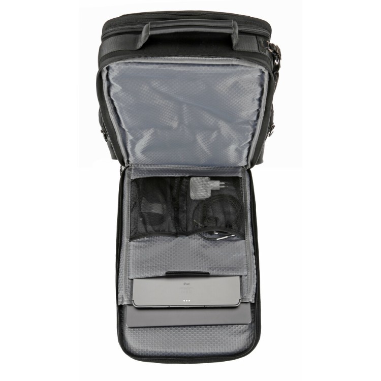 ΤΣΑΝΤΑ ΠΛΑΤΗΣ BACK PACK ZAINO BK-01 ΣΕ ΜΑΥΡΟ ΧΡΩΜΑ 32x45x22cm