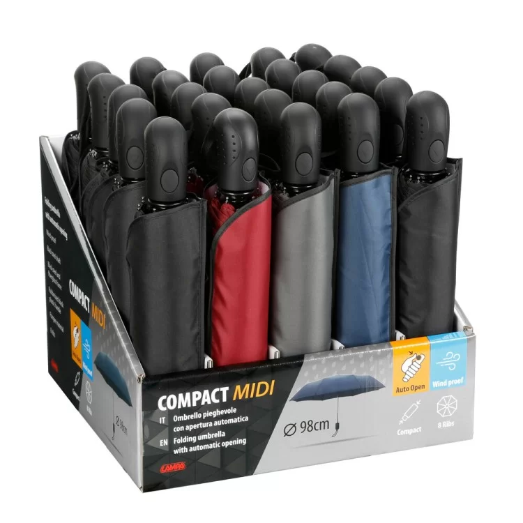 ΟΜΠΡΕΛΕΣ COMPACT MIDI Φ98cm ΑΝΤΙΑΝΕΜΙΚΕΣ ΑΥΤΟΜΑΤΟ ΑΝΟΙΓΜΑ ΔΙΑΦΟΡΑ ΧΡΩΜΑΤΑ 31x31x24cm ΣΤΑΝΤ LAMPA - 25 ΤΕΜ. ΟΜΠΡΕΛΕΣ COMPACT MIDI Φ98cm ΑΝΤΙΑΝΕΜΙΚΕΣ ΑΥΤΟΜΑΤΟ ΑΝΟΙΓΜΑ ΔΙΑΦΟΡΑ ΧΡΩΜΑΤΑ 31x31x24cm ΣΤΑΝΤ LAMPA - 25 ΤΕΜ.