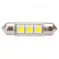ΛΑΜΠΑΚΙΑ ΠΛΑΦΟΝΙΕΡΑΣ C5W/C10W 12V 0,72W SV8,5 36mm CAN-BUS LED 3xSMD5050 PREMIUM ΛΕΥΚΟ BLISTER 2ΤΕΜ