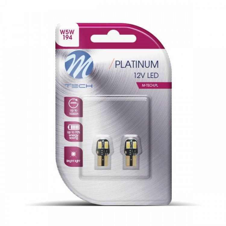 T10 W5W 12V W2.1x9.5d 12VDC 1,6W 4xSMD5630 LED ΛΕΥΚΟ CAN-BUS BLISTER 2ΤΕΜ. M-TECH T10 W5W 12V W2.1x9.5d 12VDC 1,6W 4xSMD5630 LED ΛΕΥΚΟ CAN-BUS BLISTER 2ΤΕΜ. M-TECH