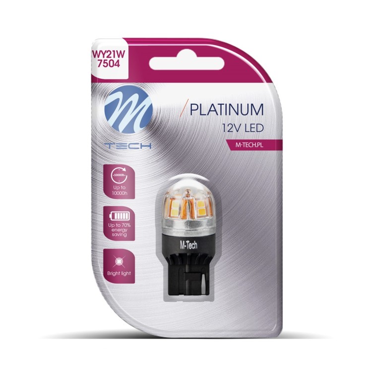 W21W (T20) 12/24V W3x16d 15x2835SMD LED CAN-BUS ΠΟΡΤΟΚΑΛΙ PLATINIUM M-TECH - 1 ΤΕΜ W21W (T20) 12/24V W3x16d 15x2835SMD LED CAN-BUS ΠΟΡΤΟΚΑΛΙ PLATINIUM M-TECH - 1 ΤΕΜ