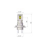 ΛΑΜΠΕΣ H7 12V 2x 21W max6.000K 4600lm PRO SMART SERIES LED M-TECH - 2 τεμ. ΛΑΜΠΕΣ H7 12V 2x 21W max6.000K 4600lm PRO SMART SERIES LED M-TECH - 2 τεμ.