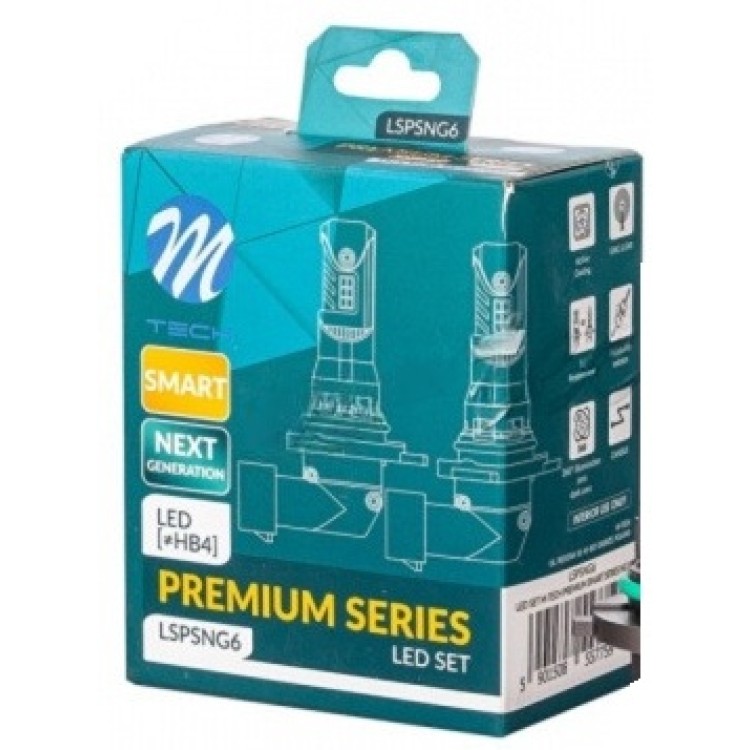 M-tech Λάμπες Led HB4 12V 6.000K 35W 4.000lm Led Canbus CSP3570 Premium Smart Series -  2 Τεμ (LSPSNG6/MT)