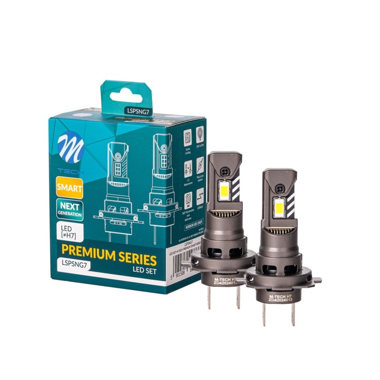 ΛΑΜΠEΣ LED H7 12V 6.000K 35W 4.000lm LED CANBUS CSP3570 PRΕΜΙUM SMART SERIES M-TECH - 2 ΤΕΜ. ΛΑΜΠEΣ LED H7 12V 6.000K 35W 4.000lm LED CANBUS CSP3570 PRΕΜΙUM SMART SERIES M-TECH - 2 ΤΕΜ.