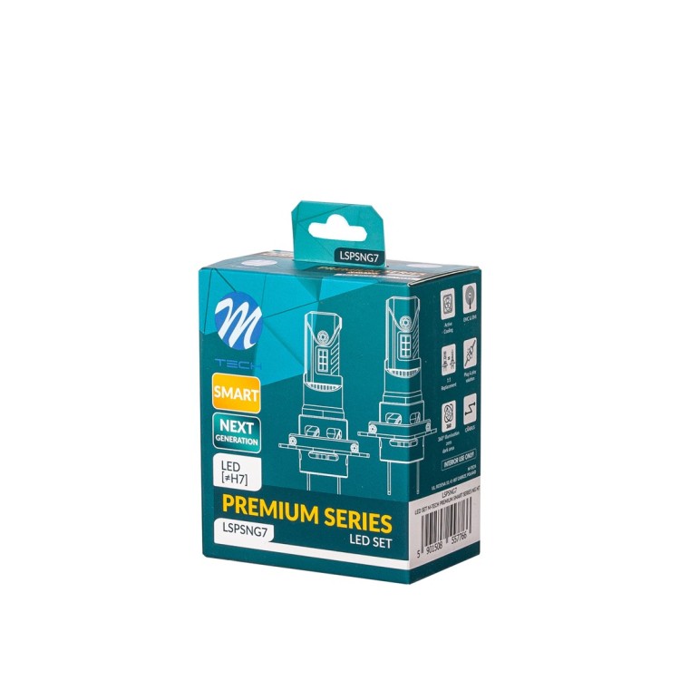 ΛΑΜΠEΣ LED H7 12V 6.000K 35W 4.000lm LED CANBUS CSP3570 PRΕΜΙUM SMART SERIES M-TECH - 2 ΤΕΜ. ΛΑΜΠEΣ LED H7 12V 6.000K 35W 4.000lm LED CANBUS CSP3570 PRΕΜΙUM SMART SERIES M-TECH - 2 ΤΕΜ.