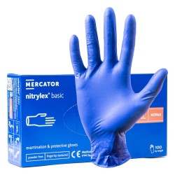Amio - ΓΑΝΤΙΑ ΝΙΤΡΙΛΙΟΥ MERCATOR NITRYLEX BASIC ΣΕ ΜΠΛΕ ΧΡΩΜΑ X-LARGE (XL) - 100 ΤΕΜ. (MER02959/AM)