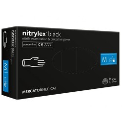 Amio - ΓΑΝΤΙΑ ΝΙΤΡΙΛΙΟΥ MERCATOR NITRYLEX BASIC ΣΕ ΜΑΥΡΟ ΧΡΩΜΑ MEDIUM (M) - 100 Τεμ. (MER13329/AM)