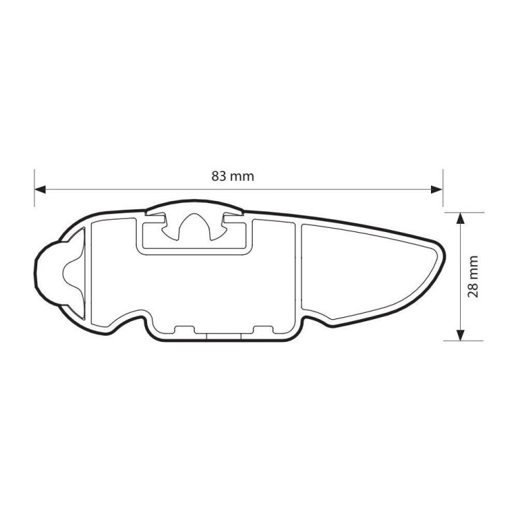 Nordrive - Μπάρα οροφής αλουμινίου ασημί 84cm Silenzio CX Origine System (Origine/Standard/Flush Railing) - 1 τεμ. (L.N15403) Nordrive - Μπάρα οροφής αλουμινίου ασημί 84cm Silenzio CX Origine System (Origine/Standard/Flush Railing) - 1 τεμ. (L.N15403)