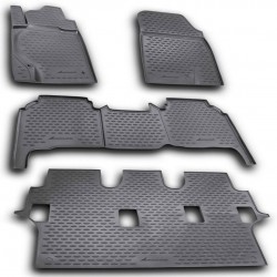 ΠΑΤΑΚΙΑ ΣΕ ΣΚΑΦΗ TPE ΛΑΣΤΙΧΟ ΓΙΑ TOYOTA LANDCRUISER 200 11/2007-2012  ΣΕ ΑΝΘΡΑΚΙ ΣΚΟΥΡΟ ΓΚΡΙ ΧΡΩΜΑ NOVLINE - 5 ΤΕΜ.