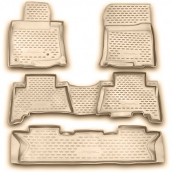 ΠΑΤΑΚΙΑ ΣΕ ΣΚΑΦΗ TPE ΛΑΣΤΙΧΟ ΓΙΑ TOYOTA LAND CRUISER PRADO 7ΘΕΣΙΟ 12/2009-2013  ΣΕ ΜΠΕΖ ΧΡΩΜΑ NOVLINE - 5 ΤΕΜ.