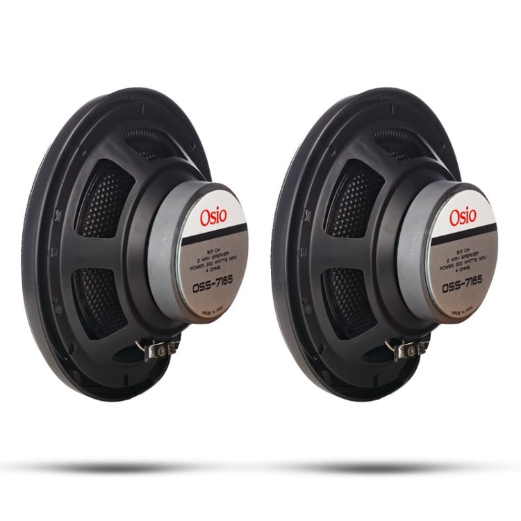 ΗΧΕΙΑ 2 ΔΡΟΜΩΝ 6,5inc 165mm ΣΤΡΟΓΓΥΛΑ 200W 86dB OSIO - 2 ΤΕΜ.