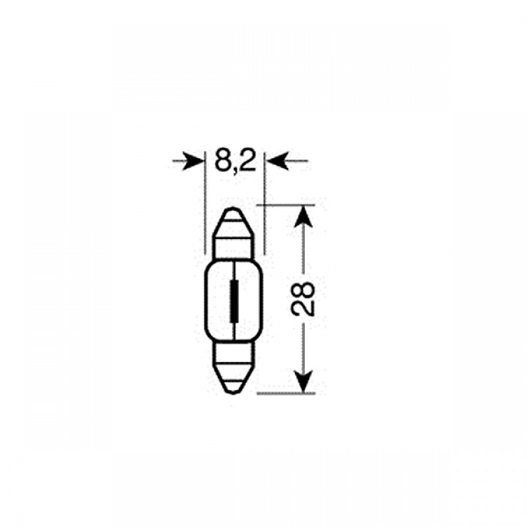 ΛΑΜΠΑΚΙΑ ΣΩΛΗΝΩΤΑ 15W/12V SV7-8 8x28mm ΛΑΜΠΑΚΙΑ ΣΩΛΗΝΩΤΑ 15W/12V SV7-8 8x28mm
