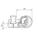 ROLLER ΓΙΑ ΜΠΑΡΕΣ ΜΑΥΡΕΣ Κ-0 L64CM ROLLER ΓΙΑ ΜΠΑΡΕΣ ΜΑΥΡΕΣ Κ-0 L64CM