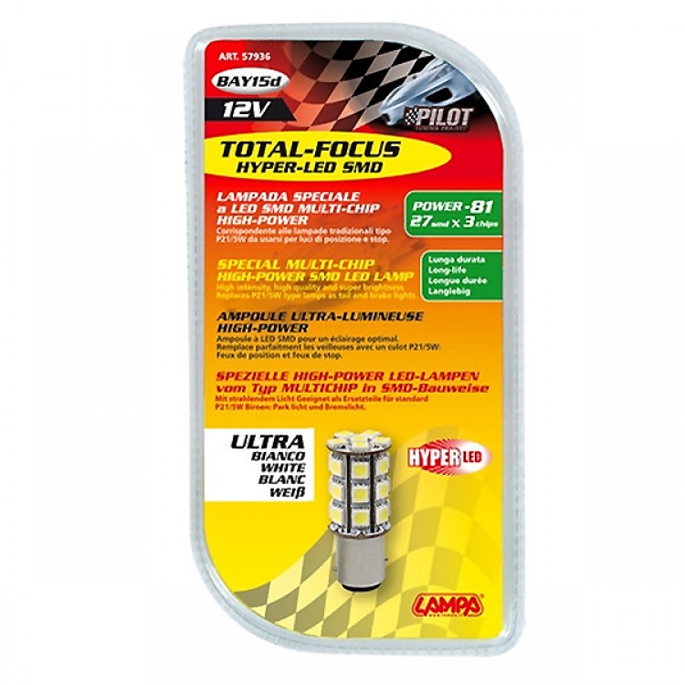 ΛΑΜΠΑΚΙ P21/5W 12V BAY15d HYPER-LED 81 ΛΑΜΠΑΚΙ P21/5W 12V BAY15d HYPER-LED 81