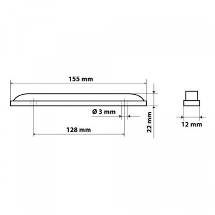 ΦΩΣ ΦΟΡΤΗΓΟΥ 12LED ΛΕΥΚΟ 24V 155mm