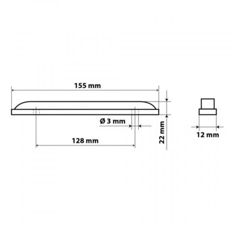 ΦΩΣ ΦΟΡΤΗΓΟΥ 12LED ΛΕΥΚΟ 24V 155mm ΦΩΣ ΦΟΡΤΗΓΟΥ 12LED ΛΕΥΚΟ 24V 155mm