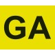 ΓΡΑΜΜΑΤΑ GA ΣΕ ΚΙΤΡΙΝΟ ΠΛΑΙΣΙΟ